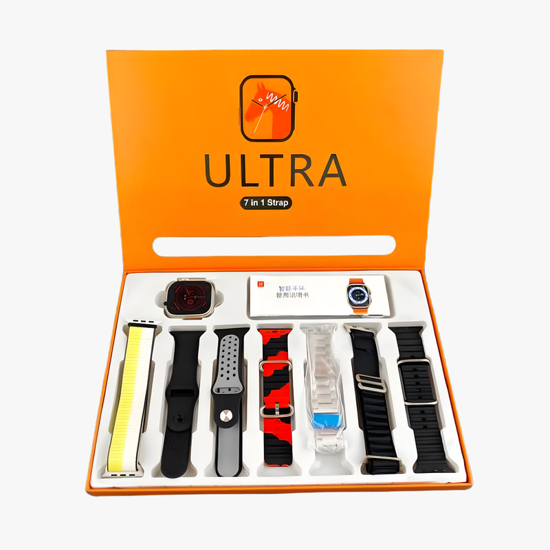 Ultra Smart Watch – 7 In 1 Strap Combo | Multiple Bands | Random Strap Designs