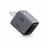 Aukey 30W PD GaN wall charger in grey