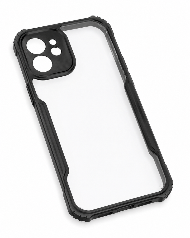 RZANTS iPhone 12 NFC Protective Anti Shock Case Clear - BLACK