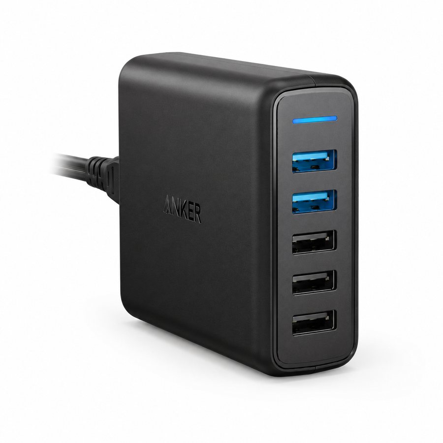 Anker PowerPort Speed 5 with Dual Quick Charge 3.0 - Black - A2054L11 product view 1