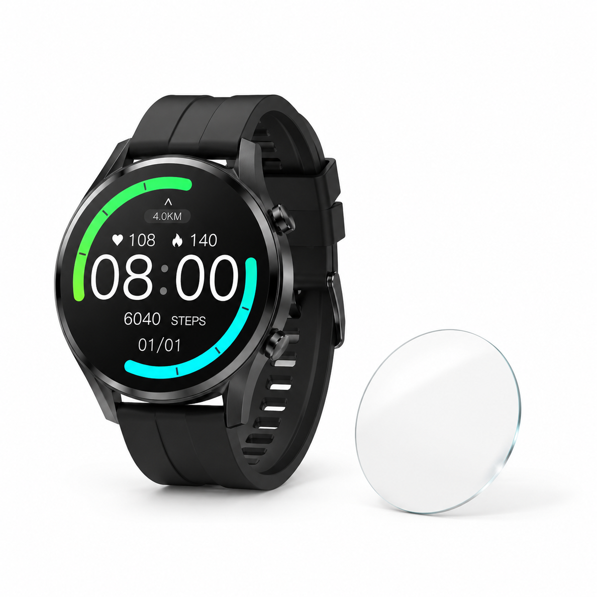 Xiaomi Imilab Smart Business Watch W12 With Free Glass Protector — product-only white-background image 1