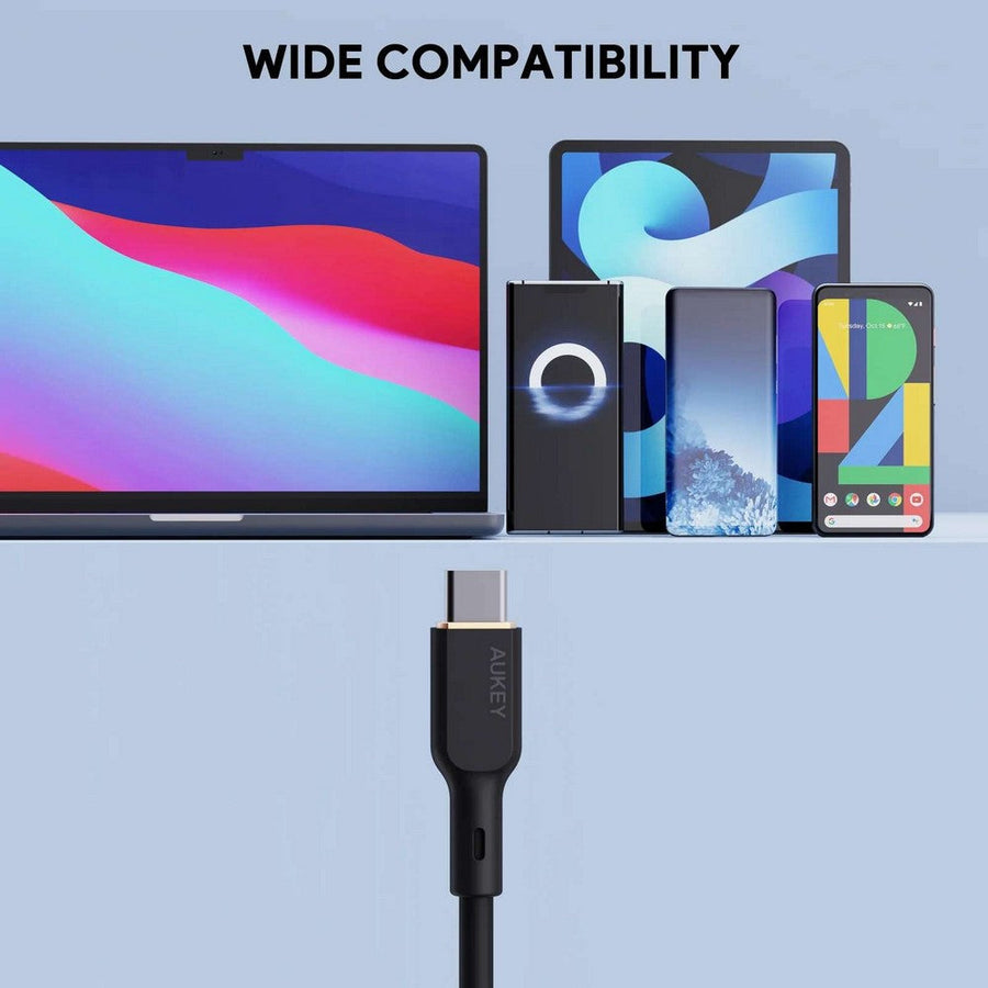 Aukey Circlet Blink 100W Silicone USB-C to USB-C Cable 1.8m - CB-SCC102 product view 3