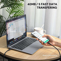 Aukey Circlet Blink 100W Silicone USB-C to USB-C Cable 1.8m - CB-SCC102
